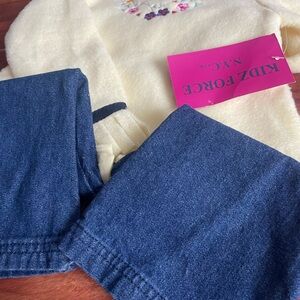 Kids Force Yellow Sweater and Blue Jeans Set